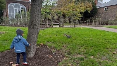 Malti Marie also took a solo tour of a garden. 