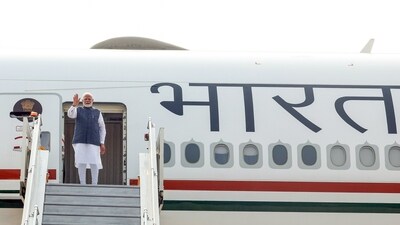 New Delhi, Nov 16 (ANI): Prime Minister Narendra Modi emplanes for a three-nation visit to Nigeria, Brazil and Guyana, in New Delhi on Saturday. (ANI Photo) New Delhi, Nov 16 (ANI): Prime Minister Narendra Modi emplanes for a three-nation visit to Nigeria, Brazil and Guyana, in New Delhi on Saturday. (ANI Photo)