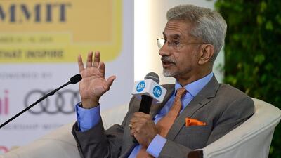 External affairs minister S Jaishankar said India and China, both countries with large populations and a civilisational history, are on the upswing (Ravi Kumar/HT Photo) External affairs minister S Jaishankar said India and China, both countries with large populations and a civilisational history, are on the upswing (Ravi Kumar/HT Photo)
