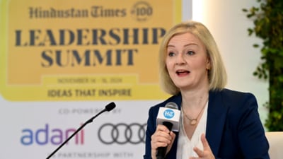Former British Prime Minister Liz Truss. (HT PHOTO) Former British Prime Minister Liz Truss. (HT PHOTO)