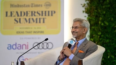 External Affairs Minister S Jaishankar at the Hindustan Times Leadership Summit 2024 in New Delhi on November 16. (Ravi Kumar /Hindustan Times) External Affairs Minister S Jaishankar at the Hindustan Times Leadership Summit 2024 in New Delhi on November 16. (Ravi Kumar /Hindustan Times)