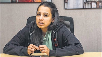 Mumbai, India - Nov. 14, 2024: Tanvi Jindal Shete Founder Leap Gymnastics Academy and Founder Museum of Solutions in Mumbai, India, on Thursday, November 14, 2024. (Photo by Satish Bate/ Hindustan Times) (Hindustan Times)