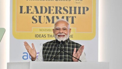 Prime Minister Narendra Modi at the 22nd Hindustan Times Leadership Summit (HTLS) in New Delhi on November 16. (Raj K Raj / HT photo) Prime Minister Narendra Modi at the 22nd Hindustan Times Leadership Summit (HTLS) in New Delhi on November 16. (Raj K Raj / HT photo)
