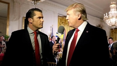 US President Donald Trump is interviewed by Fox and Friends co-host Pete Hegseth (REUTERS) (HT_PRINT) US President Donald Trump is interviewed by Fox and Friends co-host Pete Hegseth (REUTERS) (HT_PRINT)