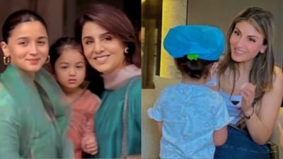 Riddhima Kapoor's mother, Neetu Kapoor, reacted to her post with niece, Raha Kapoor. Riddhima Kapoor's mother, Neetu Kapoor, reacted to her post with niece, Raha Kapoor.