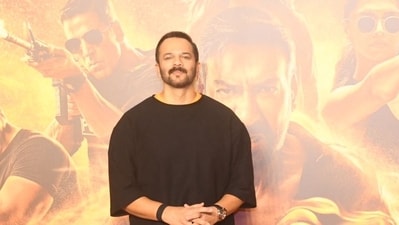 Director Rohit Shetty at the trailer launch event of Singham Again. This is his fourth film in the franchise. Director Rohit Shetty at the trailer launch event of Singham Again. This is his fourth film in the franchise.