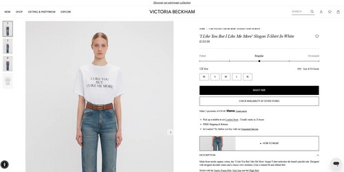 The price of Samantha's white slogan T-shirt.