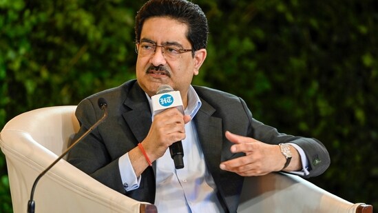 KM Birla, the chairman of the Aditya Birla Group, at the Hindustan Times Leadership Summit 2024 on November 16, 2024.(Raj K Raj/Hindustan Times)