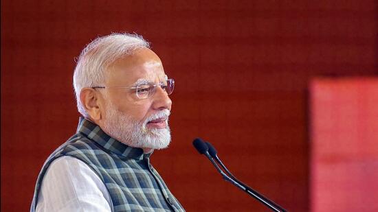 New Delhi, Nov 16 (ANI): Prime Minister Narendra Modi addresses the Hindustan Times Leadership Summit 2024, in New Delhi on Saturday. (ANI Photo) (DPR)