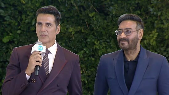 Akshay Kumar and Ajay Devgn at HTLS 2024.