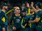 Australia's Adam Zampa, second left, celebrates with teammates. AP/PTI(AP11_16_2024_000277B)