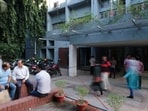 Journalists sit and talk outside Dhaka Press Club in Dhaka, Bangladesh, Wednesday, Nov. 13, 2024. (AP Photo/Mahmud Hossain Opu) Journalists sit and talk outside Dhaka Press Club in Dhaka, Bangladesh, Wednesday, Nov. 13, 2024. (AP Photo/Mahmud Hossain Opu)