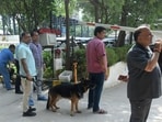 Bomb squad team investigates after a bomb hoax call at a hospital in New Delhi on Tuesday. (HT File Photo) Bomb squad team investigates after a bomb hoax call at a hospital in New Delhi on Tuesday. (HT File Photo)