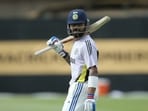 India's batsman Virat Kohli prepares to bat during the internal practice match. (Photo by David Woodley / AFP) India's batsman Virat Kohli prepares to bat during the internal practice match. (Photo by David Woodley / AFP)