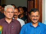 AAP chief Arvind Kejriwal with Chief Minister Atishi, Minister Kailash Gahlot and former at the Vidhan Sabha during Delhi Assembly session. AAP chief Arvind Kejriwal with Chief Minister Atishi, Minister Kailash Gahlot and former at the Vidhan Sabha during Delhi Assembly session.