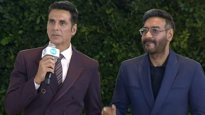 Akshay Kumar and Ajay Devgn at Hindustan Times Leadership Summit 2024 (HT Photo) Akshay Kumar and Ajay Devgn at Hindustan Times Leadership Summit 2024 (HT Photo)