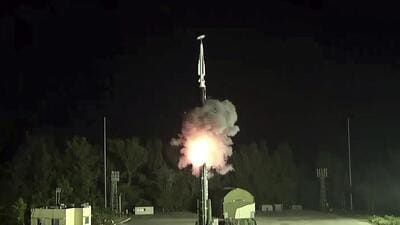 Flight trial of DRDO's long range hypersonic missile being successfully conducted at Dr. APJ Abdul Kalam Island, off-the-coast of Odisha. (PTI) Flight trial of DRDO's long range hypersonic missile being successfully conducted at Dr. APJ Abdul Kalam Island, off-the-coast of Odisha. (PTI)