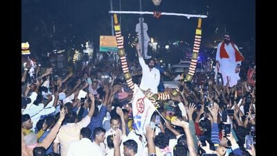 In his speeches, Kalyan has emphasised protecting Sanatan Dharma while paying tributes to Dr Babasaheb Ambedkar and others. (HT PHOTO) In his speeches, Kalyan has emphasised protecting Sanatan Dharma while paying tributes to Dr Babasaheb Ambedkar and others. (HT PHOTO)