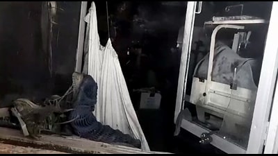 Maharani Laxmi Bai Medical College's neonatal intensive care unit (NICU) where 10 infants died due to a fire tragedy, in Jhansi. (File photo)
