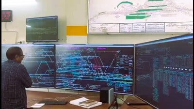 New electronic interlocking system at Prayagraj Junction. (HT Photo)