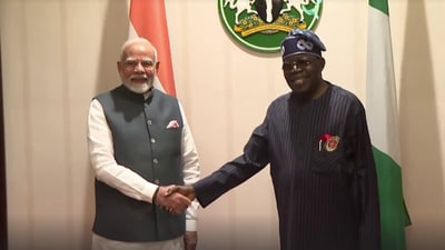 PM Narendra Modi and Nigerian President Bola Ahmed Tinubu (PTI) PM Narendra Modi and Nigerian President Bola Ahmed Tinubu (PTI)