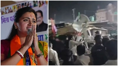 The police have initiated the process of filing an FIR, and the identification of the accused is underway based on viral videos. (X/@navneetravirana & PTI_News) The police have initiated the process of filing an FIR, and the identification of the accused is underway based on viral videos. (X/@navneetravirana & PTI_News)