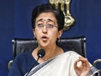 Delhi Chief Minister Atishi addressing a press conference. Delhi Chief Minister Atishi addressing a press conference.
