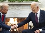 President Joe Biden meets with President-elect Donald Trump in the Oval Office of the White House, on Wednesday. (AP)