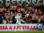 Argentina's Lionel Messi during the match vs Paraguay.