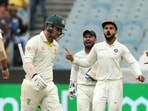 India's captain Virat Kohli after the dismissal of Travis Head. (REUTERS) India's captain Virat Kohli after the dismissal of Travis Head. (REUTERS)