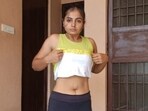 Sakshi Yadav shares her weight loss pictures on Instagram. (Instagram/Yogawali Ladki) Sakshi Yadav shares her weight loss pictures on Instagram. (Instagram/Yogawali Ladki)