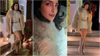 Priyanka Chopra's luxe crochet outfit serves winter fashion gaols. (Instagram/@priyankachopra) Priyanka Chopra's luxe crochet outfit serves winter fashion gaols. (Instagram/@priyankachopra)