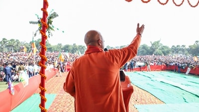 Sahibganj, Nov 18 (ANI): Uttar Pradesh Chief Minister Yogi Adityanath addresses a public meeting in support of BJP candidate from Rajmahal Assembly constituency Amit Kumar Ojha for the Jharkhand Assembly Elections, in Sahibganj on Monday. (ANI Photo) (Yogi Adityanath-X) Sahibganj, Nov 18 (ANI): Uttar Pradesh Chief Minister Yogi Adityanath addresses a public meeting in support of BJP candidate from Rajmahal Assembly constituency Amit Kumar Ojha for the Jharkhand Assembly Elections, in Sahibganj on Monday. (ANI Photo) (Yogi Adityanath-X)