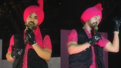 Diljit Dosanjh spoke to his fans during the Ahmedabad show. Diljit Dosanjh spoke to his fans during the Ahmedabad show.