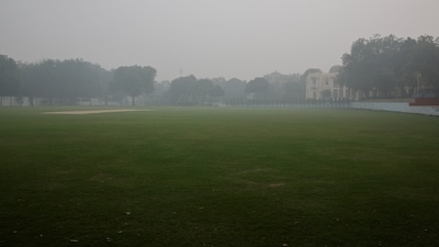 A view of an empty playground in a school after Delhi authorities directed all schools to move classes online after Delhi's air quality turned "hazardous" due to alarming air pollution and smog. (REUTERS)