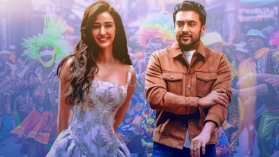 Disha Patani and Suriya in a still from Siva's fantasy film Kanguva which has been criticised for its loudness. Disha Patani and Suriya in a still from Siva's fantasy film Kanguva which has been criticised for its loudness.