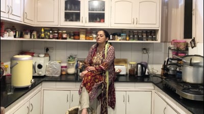 Photo shows Sadia Dehlvi in her kitchen, snapped around the time she published her book. (HT Photo) Photo shows Sadia Dehlvi in her kitchen, snapped around the time she published her book. (HT Photo)