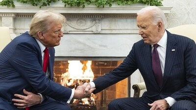 President Joe Biden meets with President-elect Donald Trump in the Oval Office of the White House, on Wednesday. (AP) President Joe Biden meets with President-elect Donald Trump in the Oval Office of the White House, on Wednesday. (AP)