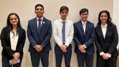 Rhodes Scholarship winners: From L-R -Pal Aggarwal, Shubham Narwal, Avanish Vats, Rayan Chakrabarti and Vibha Swaminathan Rhodes Scholarship winners: From L-R -Pal Aggarwal, Shubham Narwal, Avanish Vats, Rayan Chakrabarti and Vibha Swaminathan