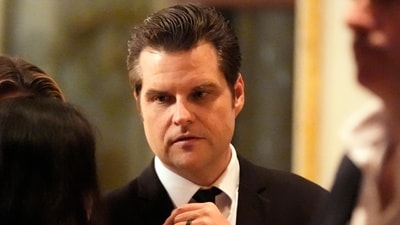 Matt Gaetz arrives before President-elect Donald Trump speaks during an America First Policy Institute gala at his Mar-a-Lago estate, Thursday, Nov. 14, 2024, in Palm Beach, Fla. (AP Photo/Alex Brandon) (AP) Matt Gaetz arrives before President-elect Donald Trump speaks during an America First Policy Institute gala at his Mar-a-Lago estate, Thursday, Nov. 14, 2024, in Palm Beach, Fla. (AP Photo/Alex Brandon) (AP)