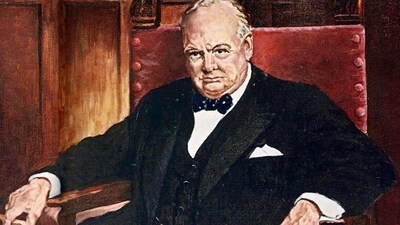 Italian lawyer Cassinelli received Winston Churchill's portrait after spending £2,000 to get it cleared through customs and shipped to Genoa, Italy. (X) Italian lawyer Cassinelli received Winston Churchill's portrait after spending £2,000 to get it cleared through customs and shipped to Genoa, Italy. (X)