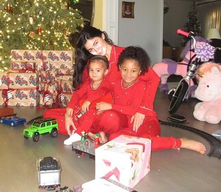 Kylie Jenner with her kids. Kylie Jenner with her kids.