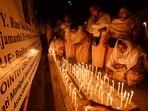 Members of the Manipuri Sahitya Parishad Assam and Kamrup District Committee light candles during a protest against the 'Manipur Violence' in Guwahati on Monday. (ANI Photo)
Members of the Manipuri Sahitya Parishad Assam and Kamrup District Committee light candles during a protest against the 'Manipur Violence' in Guwahati on Monday. (ANI Photo)