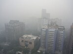 Delhi pollution live updates: A top aerial view of Smog and Pollution in the capital from the Hindustan Times Building in New Delhi, India. Delhi pollution live updates: A top aerial view of Smog and Pollution in the capital from the Hindustan Times Building in New Delhi, India.