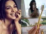 Kiara Advani and her gold toothbrush Kiara Advani and her gold toothbrush