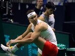 Spain's Rafael Nadal during a training session