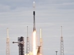 A SpaceX Falcon 9 rocket with the GSAT-20 satellite aboard launches from Launch Complex 40 at NASA Kennedy Space Center in Cape Canaveral on November 18, 2024. A SpaceX Falcon 9 rocket with the GSAT-20 satellite aboard launches from Launch Complex 40 at NASA Kennedy Space Center in Cape Canaveral on November 18, 2024.