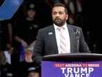 Kash Patel, former chief of staff to the defense secretary speaks on the day Republican presidential candidate and former U.S. President Donald Trump holds a campaign rally, in Prescott Valley, Arizona, U.S., October 13, 2024.  