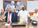 Congress president Mallikarjun Kharge and senior party leaders along with a delegation of party leaders from Manipur
