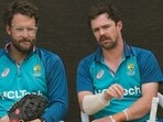 Australia assistant coach Daniel Vettori with batter Travis Head Australia assistant coach Daniel Vettori with batter Travis Head